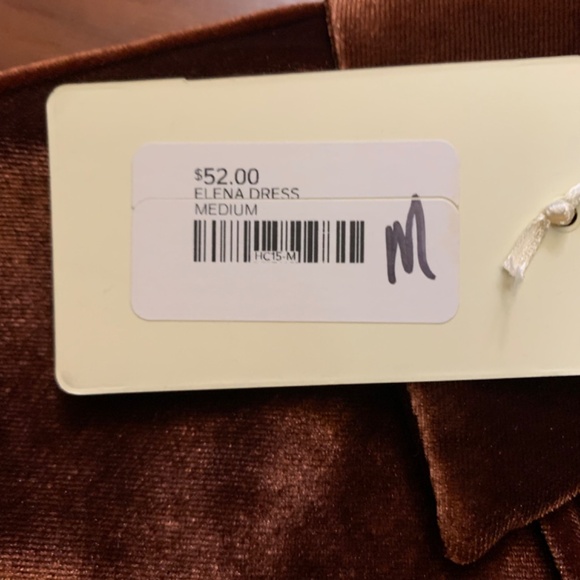 La Miel Velvet buttery soft, boho western dark academia dress in-chocolate/rust - Picture 7 of 10